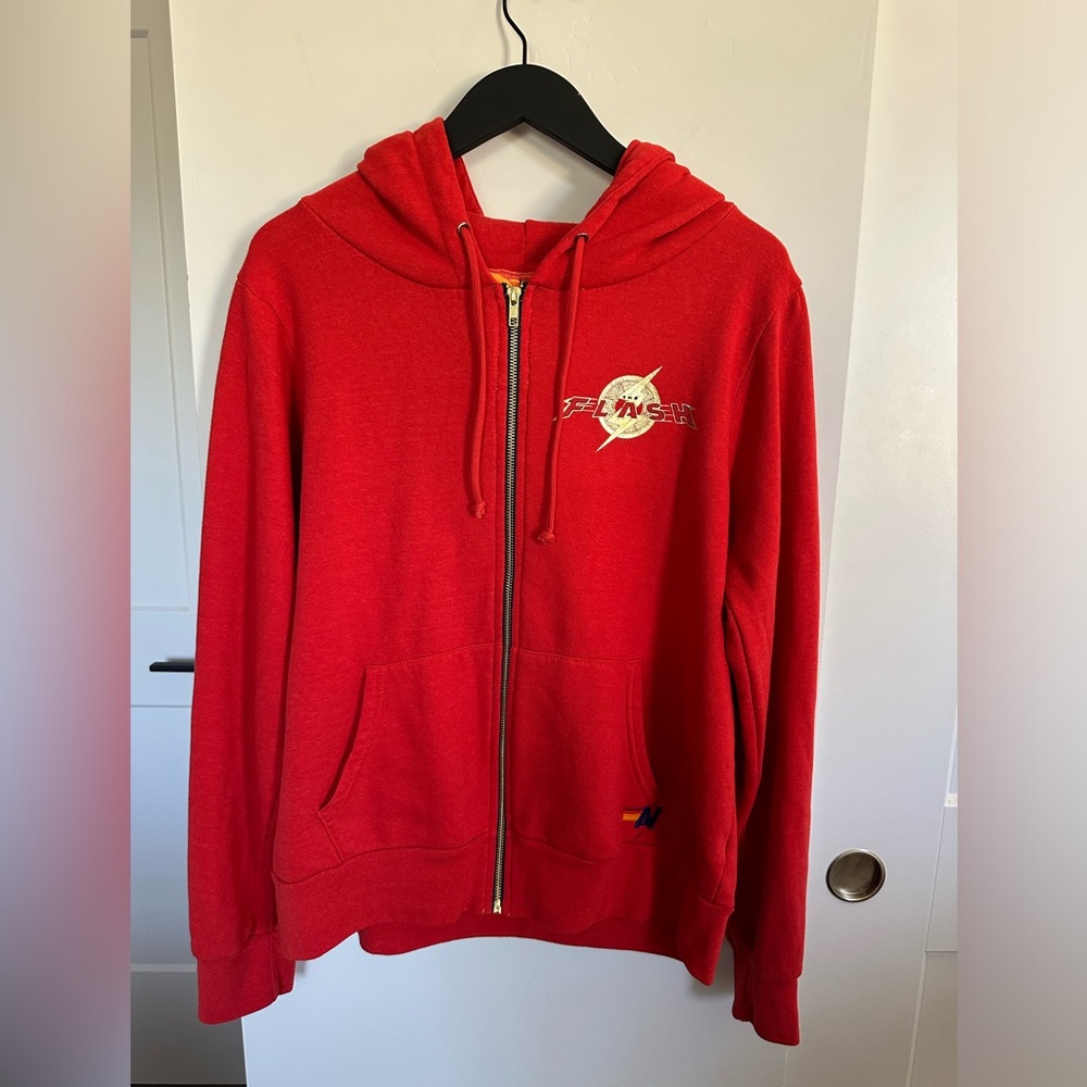 NWOT Rare Aviator Nation x ComicCon The Flash Zip Up Hoodie Size Large Unisex